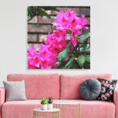 Roze Azalea Bloemen Canvas Afdruk (Insitu (Woonkamer))