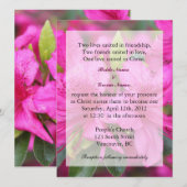 roze azalea bloemen Christelijke bruiloft invulle Kaart (Voorkant / Achterkant)