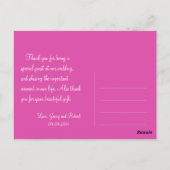 Roze azalea bloemen dank je briefkaarten (Achterkant)