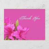 Roze azalea bloemen dank je briefkaarten (Voorkant)