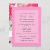 Roze azalea bloemen dragen de doucheuitnodiging. kaart (Voorkant / Achterkant)