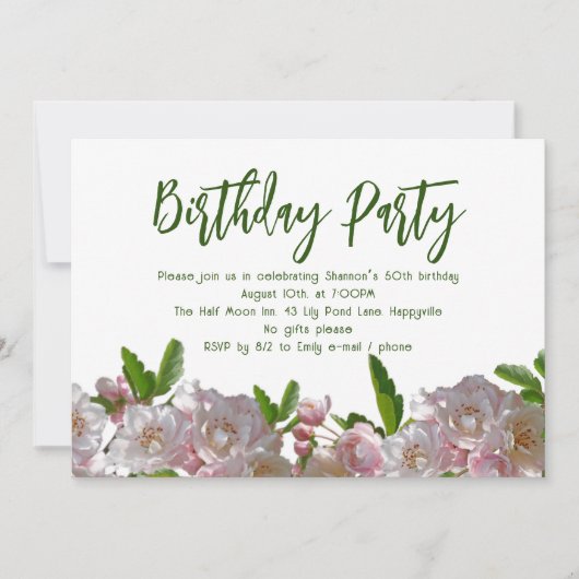 Roze Azalea bloemen haar geboortedag Kaart (Voorkant)