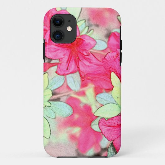 roze azalea bloemen. Plant van Floral Case-Mate iPhone Case (Achterkant)