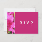 Roze azalea bloemen RSVP-kaarten voor bruiloften Kaart (Achterkant)