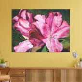 Roze Azalea Bloemen Schilderij Canvas Afdruk (Insitu (Woonkamer))