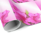 Roze azalea bloemen vakantie, verjaardag, Kerstmis Cadeaupapier (Rol Hoek)