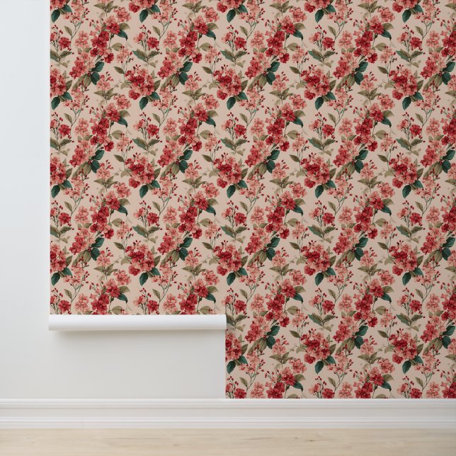  Roze Azalea Bloemenpatroon – Classic Behang (Applicatie)