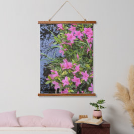 Roze Azalea Bloesem Bloemen Hangend Wandkleed