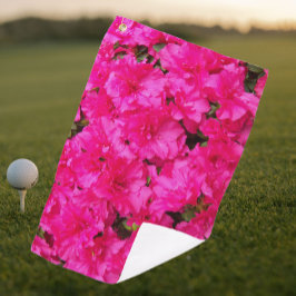 Roze Azalea Blooms Floral Golfhanddoek