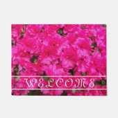 Roze Azalea Blooms Floral Welkom Doormat Deurmat (Voorkant)