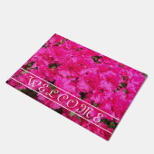 Roze Azalea Blooms Floral Welkom Doormat Deurmat (Schuin)