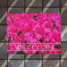 Roze Azalea Blooms Floral Welkom Doormat
