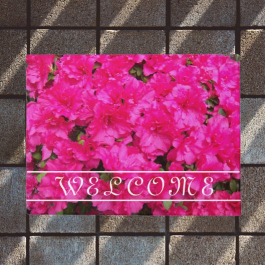 Roze Azalea Blooms Floral Welkom Doormat Deurmat