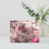 Roze Azalea Briefkaart (Staand voorkant)