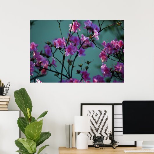 Roze Azalea en betekenis Poster (Thuiskantoor)