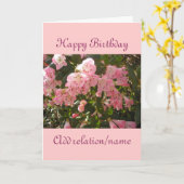 Roze Azalea Flower Verjaardag Kaart (Gele Bloem)