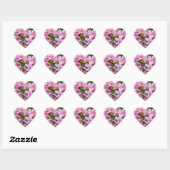Roze Azalea Flowers Hart Sticker (Vel)