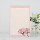 Roze Azalea Flowers & Lijst Wedding Briefpapier (Staand voorkant)