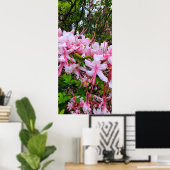 Roze Azalea Flowers Poster (Thuiskantoor)