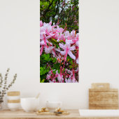 Roze Azalea Flowers Poster (Keuken)