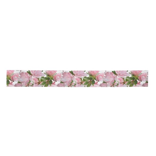 Roze Azalea Flowers Wedding Craft Ribbon Satijnen Lint (Voorkant)
