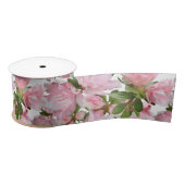 Roze Azalea Flowers Wedding Craft Ribbon Satijnen Lint (Spoel)
