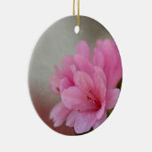 Roze Azalea Gestempeld Gepersonaliseerd Keramisch Ornament (Rechts)