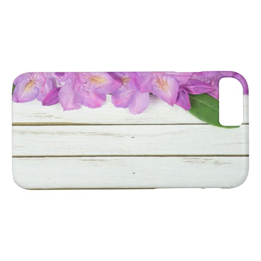 roze azalea grens met hout Case-Mate iPhone case (Achterkant (Horizontaal))