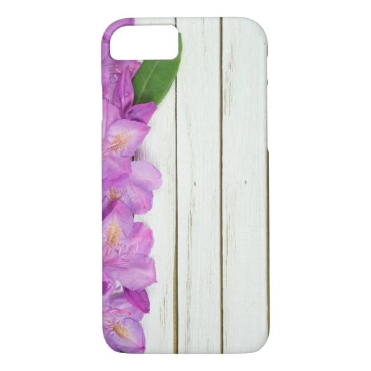 roze azalea grens met hout Case-Mate iPhone case (Achterkant)