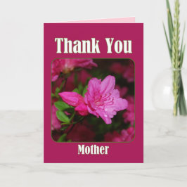 Roze Azalea Moeder Hartelijk dank Bedankkaart