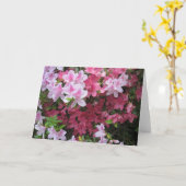 Roze Azalea NoteCard Kaart (Gele Bloem)