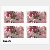 Roze Azalea Rechthoekige Sticker (Vel)