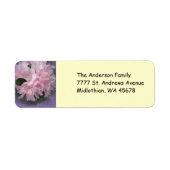 Roze Azalea Return Address Label (Voorkant)