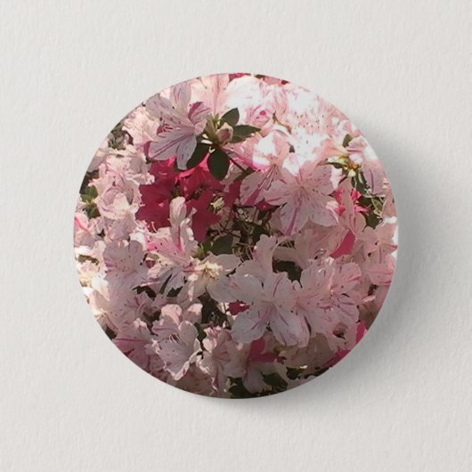 Roze Azalea Ronde Button 5,7 Cm (Voorkant)