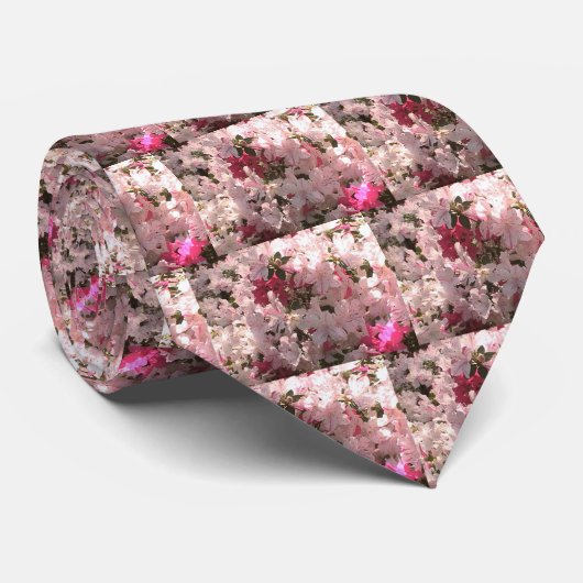 Roze Azalea Stropdas (Opgerold)