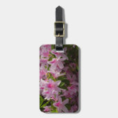 Roze Azalea Struik Spring Floral Bagagelabel (Voorkant verticaal)