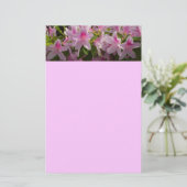 Roze Azalea Struik Spring Floral Briefpapier (Staand voorkant)