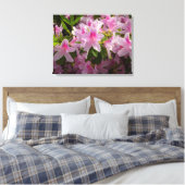 Roze Azalea Struik Spring Floral Canvas Afdruk (Insitu (Slaapkamer))