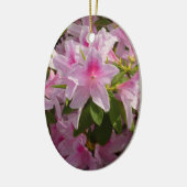 Roze Azalea Struik Spring Floral Keramisch Ornament (Links)