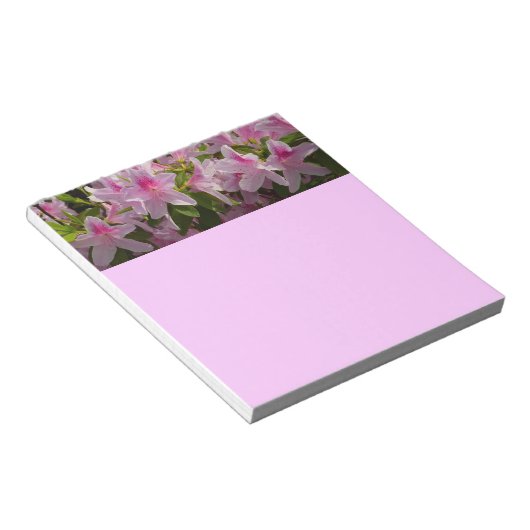 Roze Azalea Struik Spring Floral Notitieblok (Schuin)