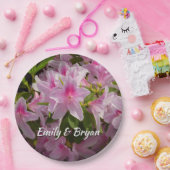 Roze Azalea Struik Spring Floral Papieren Bordje (Feest)