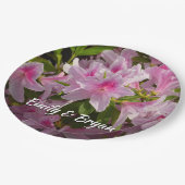 Roze Azalea Struik Spring Floral Papieren Bordje (Gekanteld)