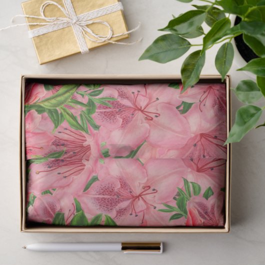  roze azalea tissuepapier (Geschenk)