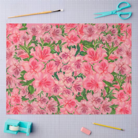 roze azalea tissuepapier (Craft)