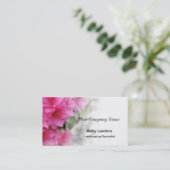 Roze Azalea Visitekaartje (Staand voorkant)