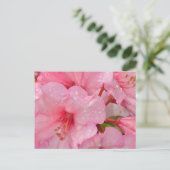 Roze azaleabloemen briefkaart (Staand voorkant)