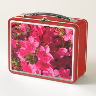 Roze azalea's bloemen foto lunchbox