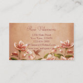 Roze Azaleas  Bloemen op Whiskey Retro Visitekaartje (Achterkant)