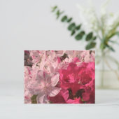 Roze Azaleas Briefkaart (Staand voorkant)