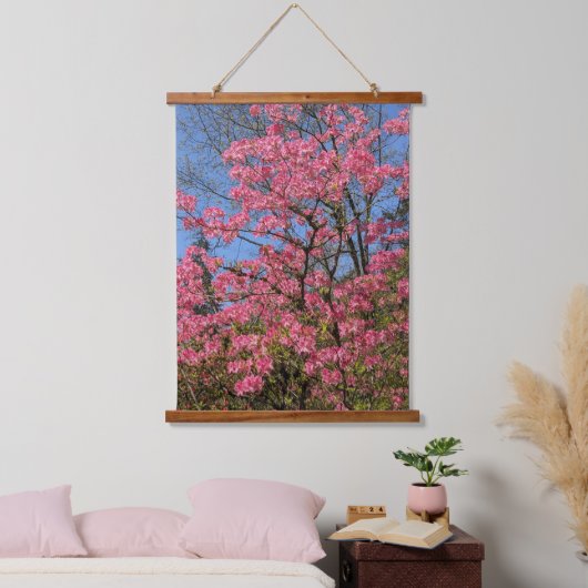  Roze Azaleas Floral Hangend Wandkleed (Slaapkamer)